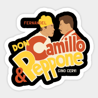 Don Camillo and Peppone Illustration - Fernandel Sticker